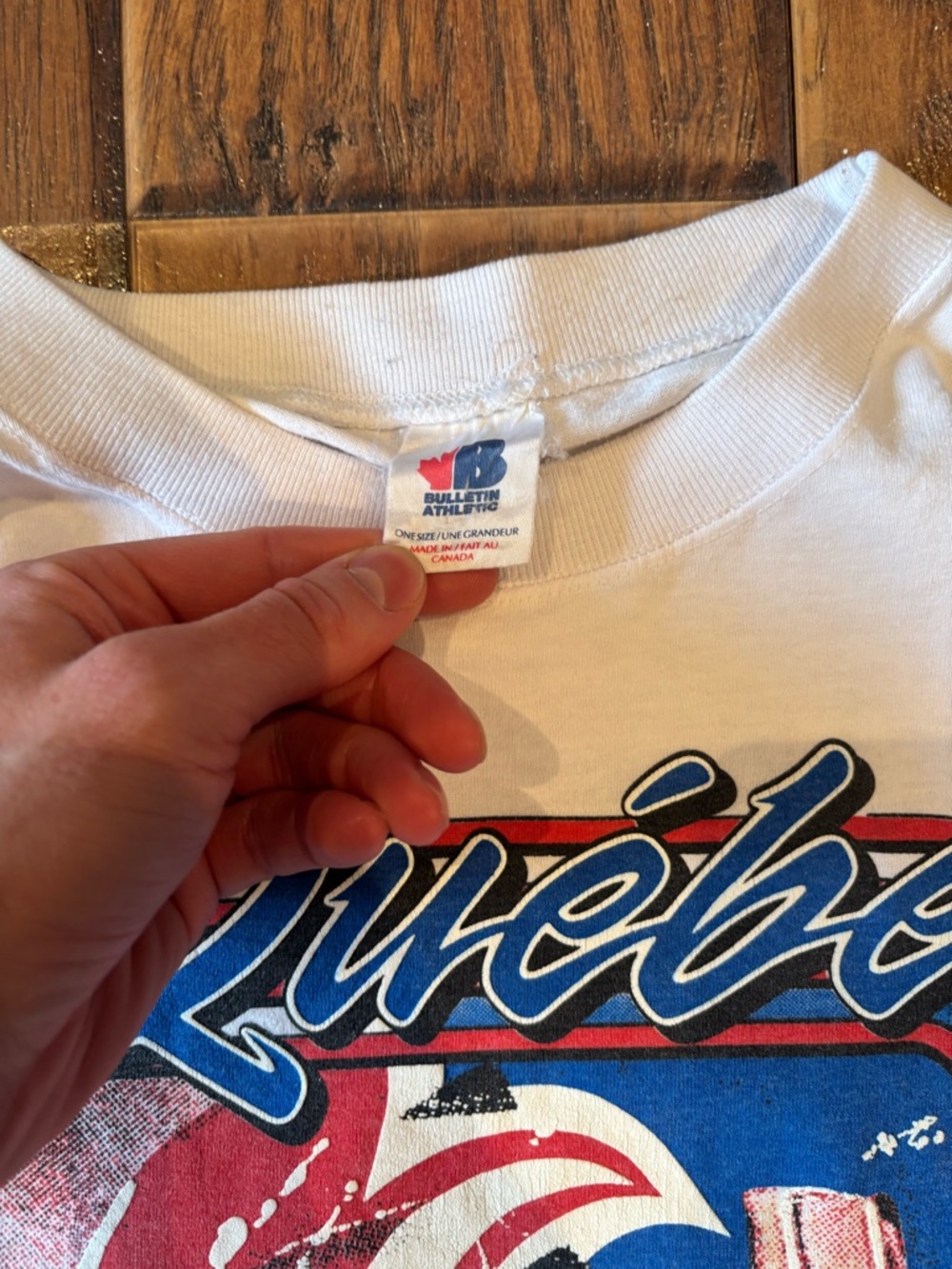 Vintage 1992 Quebec Nordiques Bulletin AOP Shirt - Picture 3 of 14